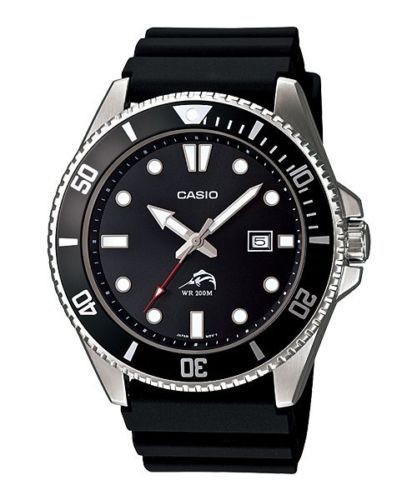 Casio MDV106-1AV, Duro,Men’s Black Resin Watch, 200 Meter WR, Anti-Reverse Bezel