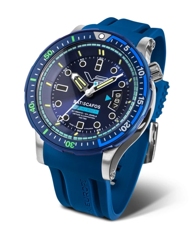 Vostok-Europe Batiscafos NH35-511E768 Automatic Tritium Dive Watch 300M New