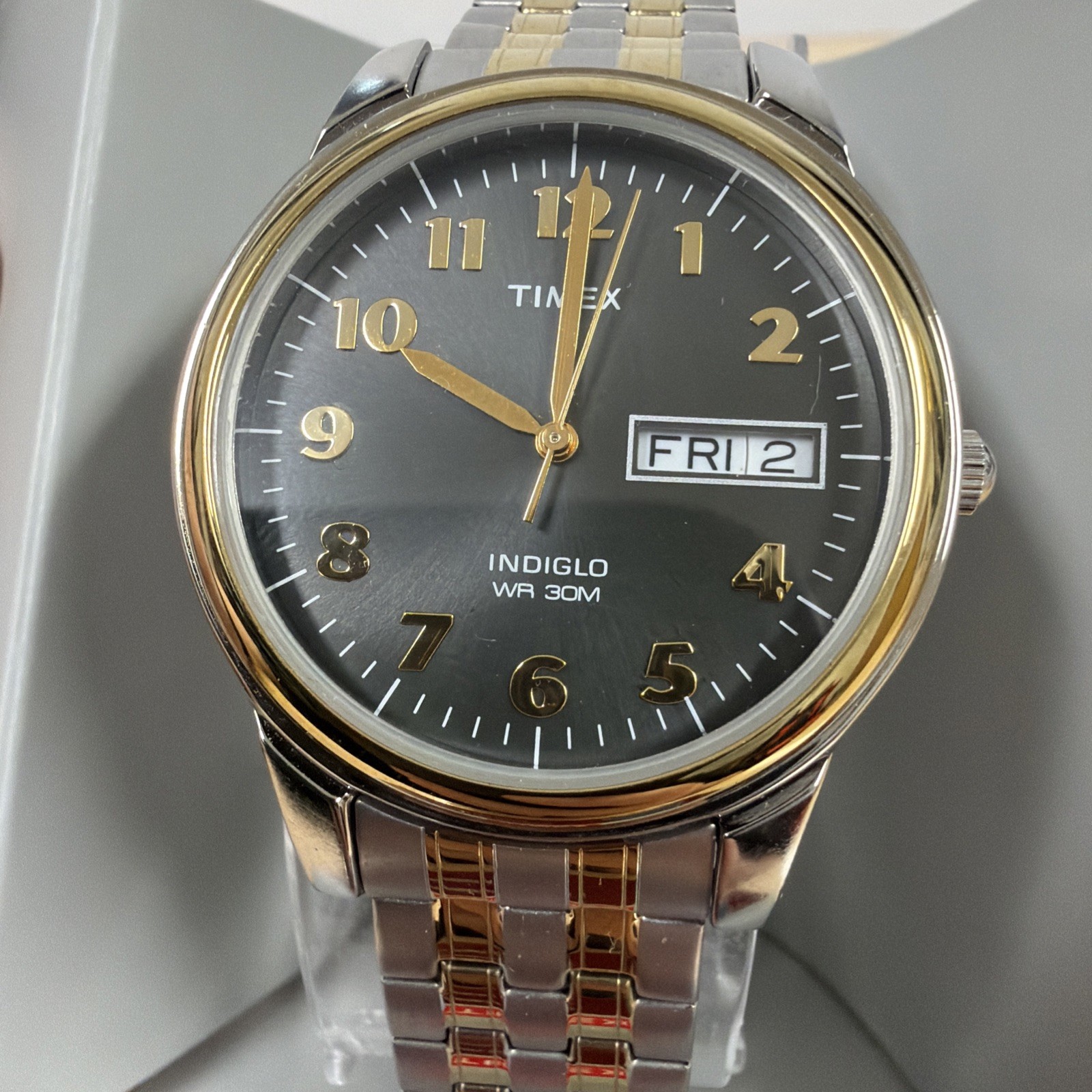 Timex Mens Two-Tone Expansion Bracelet Watch, One Size!! Brand New T26481