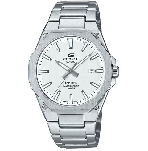 new CASIO EDIFICE EFR S108DJ 7AJF white dial slim quartz men’s wristwatch