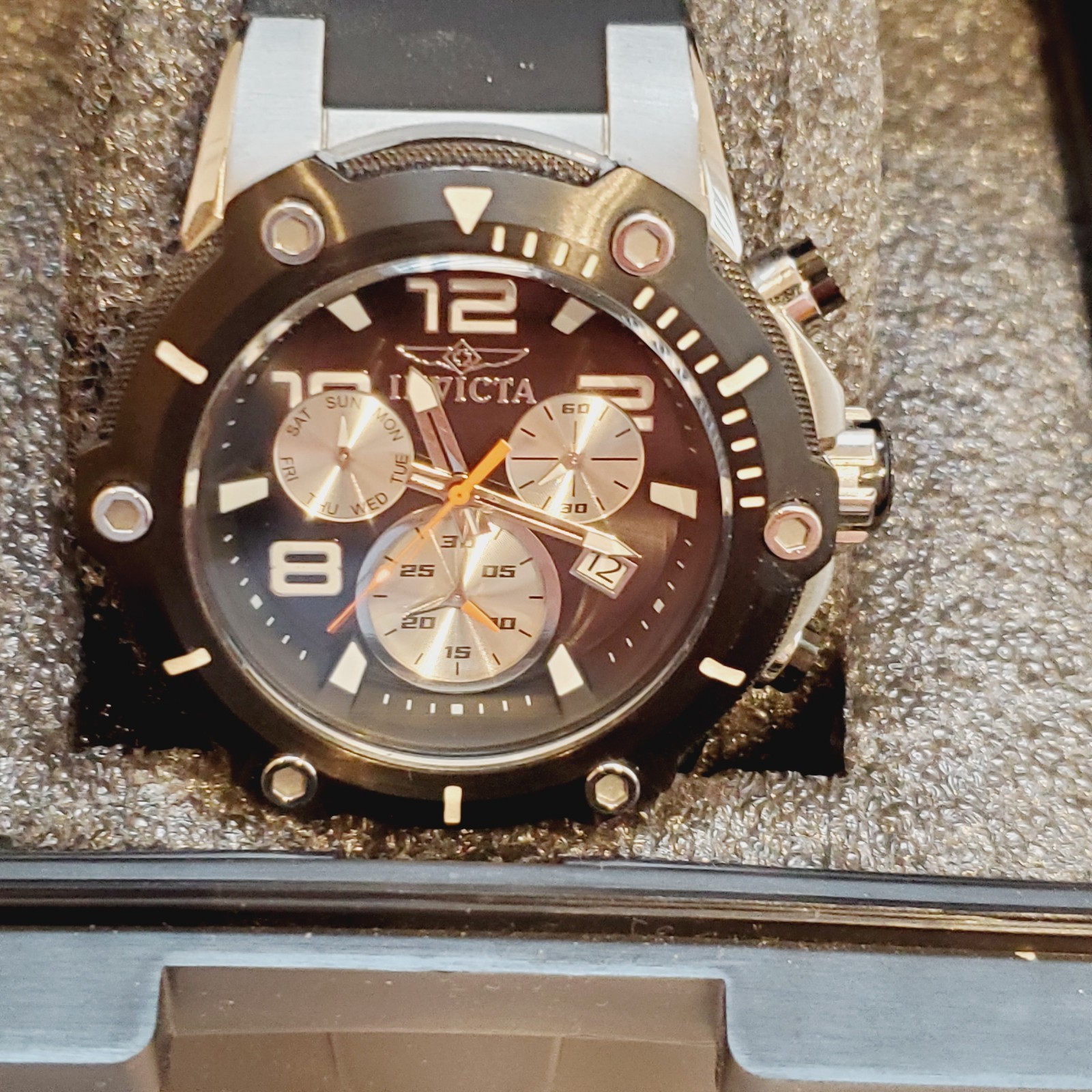 Invicta Speedway 52mm Stainless Steel 26mm Silicone Strap Watch with Case Works