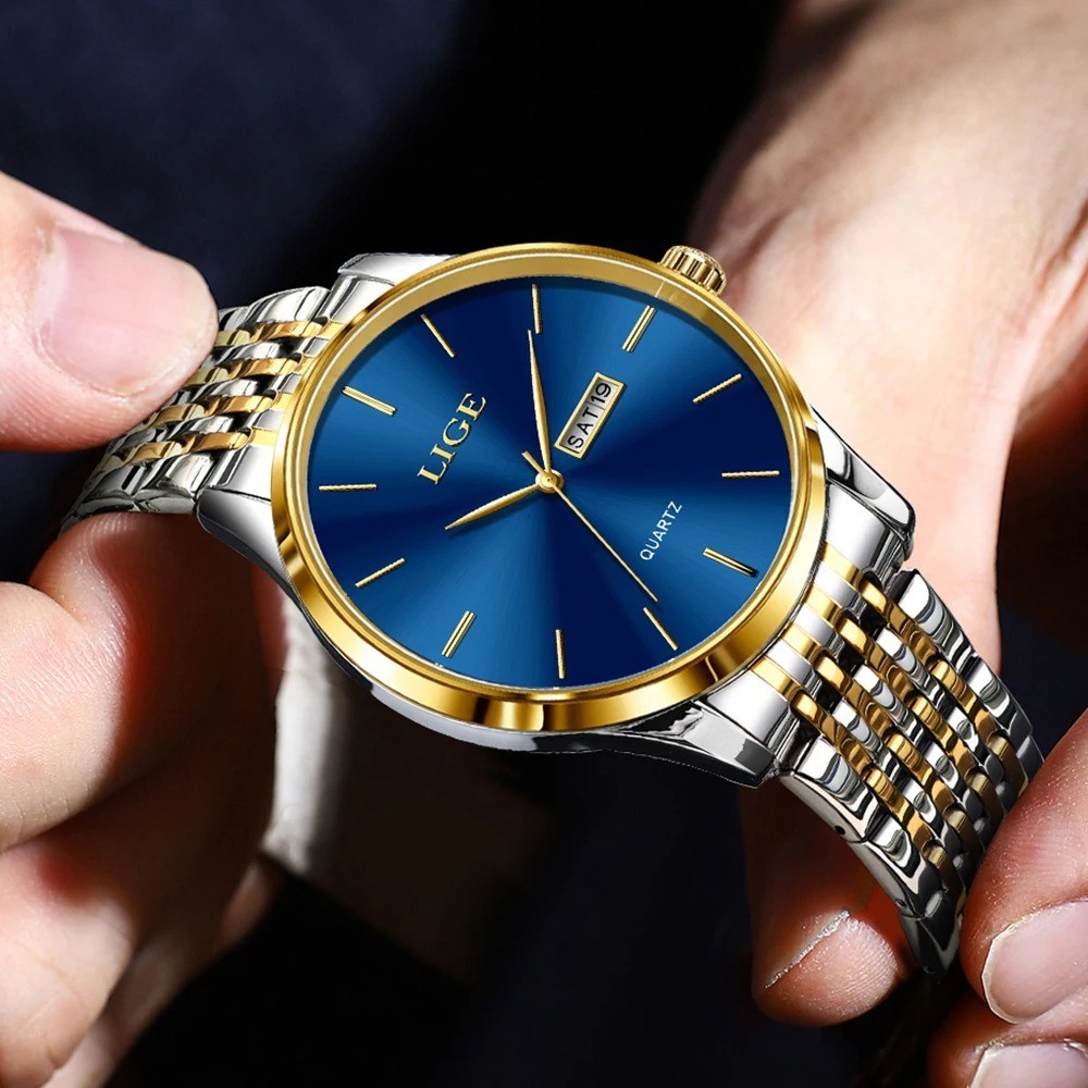 2025 LIGE Men Business Watches Top Brand Luxury Man Wristwatch Waterproof Lumino