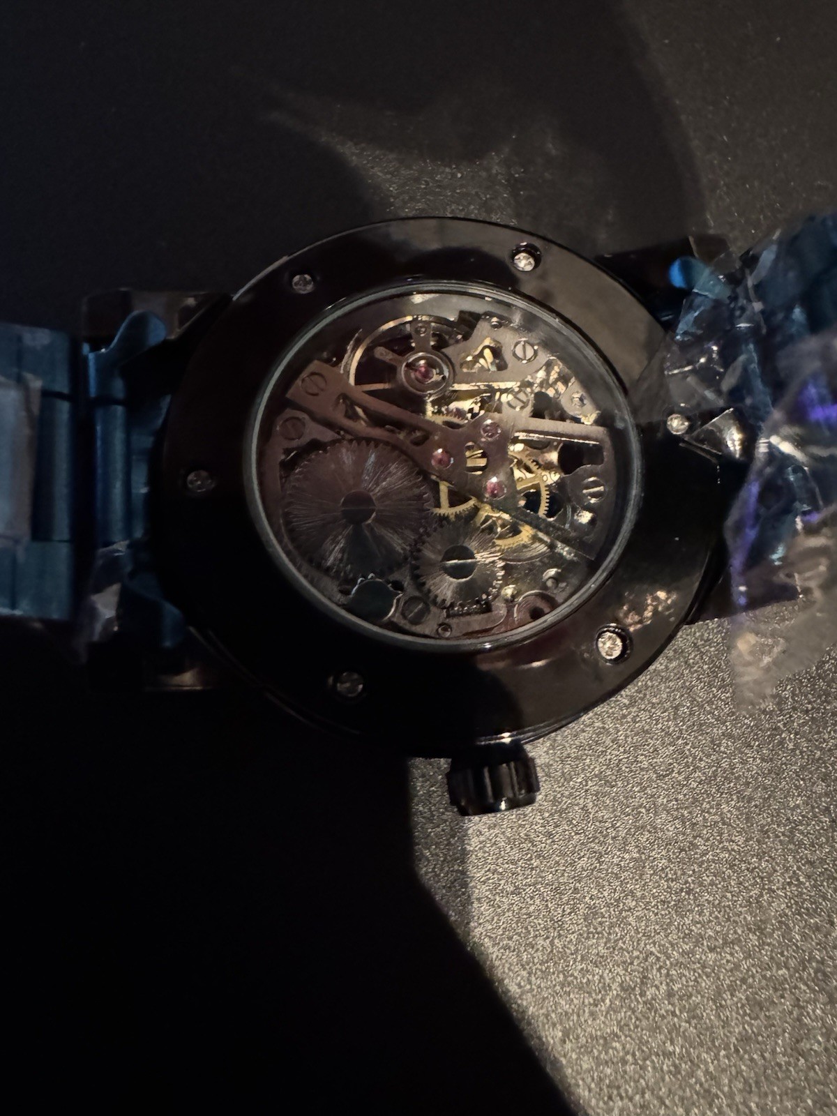 No Brand Skelton Watch Men’s Blue