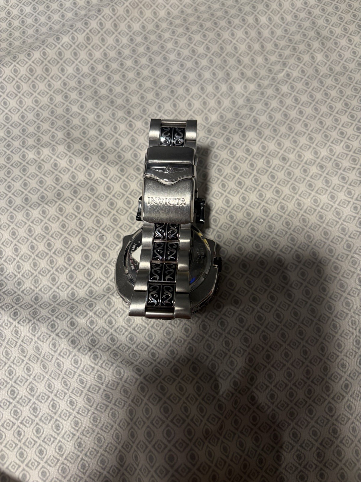 Invicta Black/Silver Skull watch