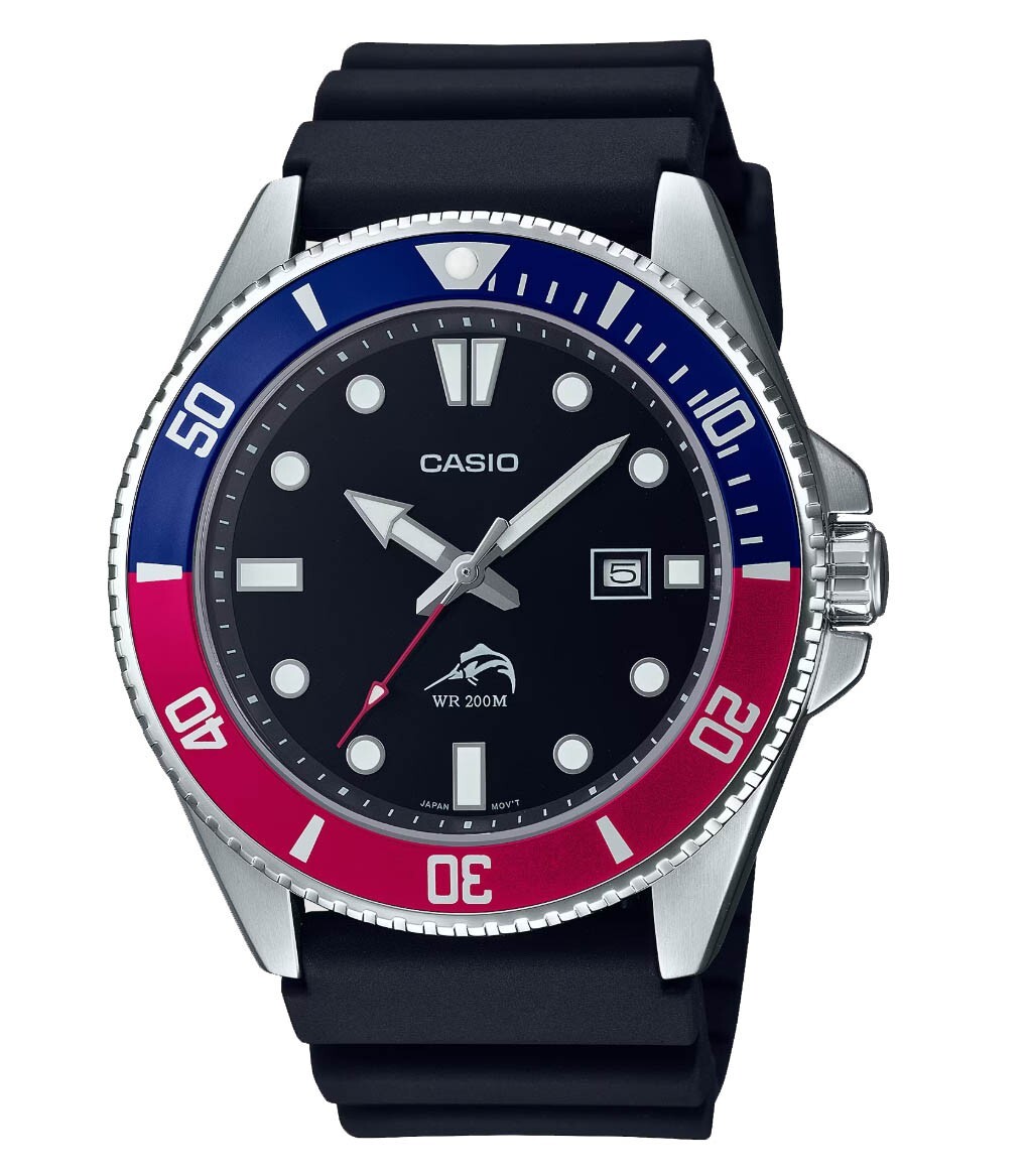 CASIO MDV106B-1A2V Mens DURO 200M Black Resin Strap wDate Analog Sport Watch $80