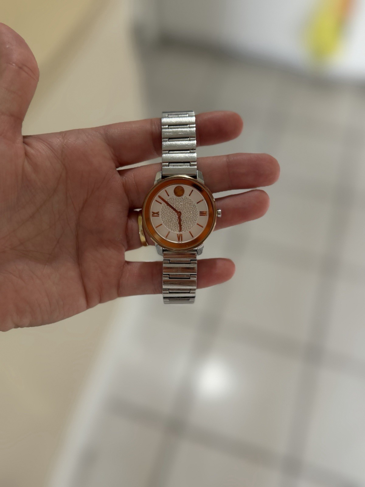 Movado Bold 3600660 White Dial Stainless Steel Women’s Watch – No Box