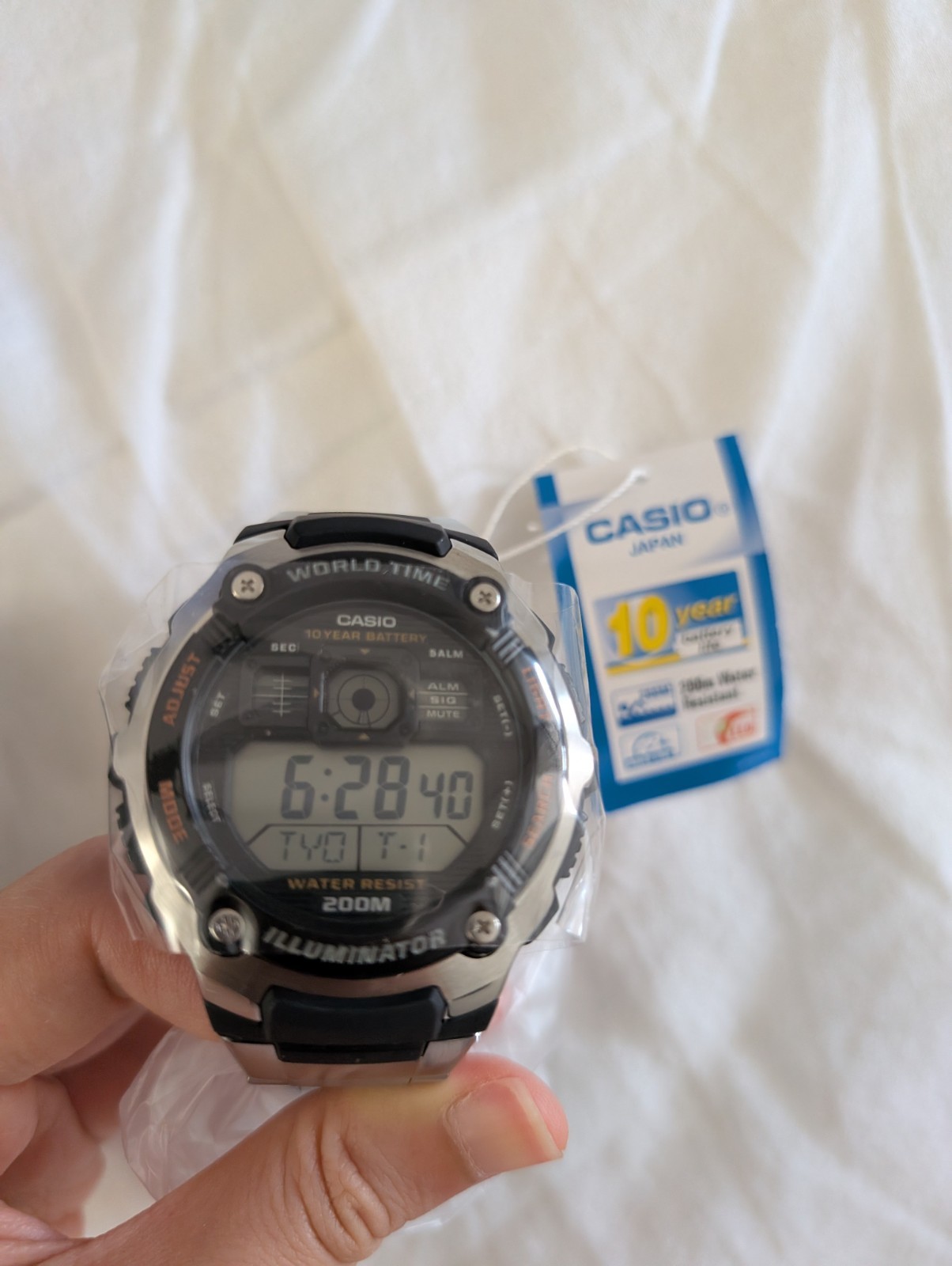 Brand New Casio AE-2000W Stainless Steel Band World Time Men’s Watch Gift