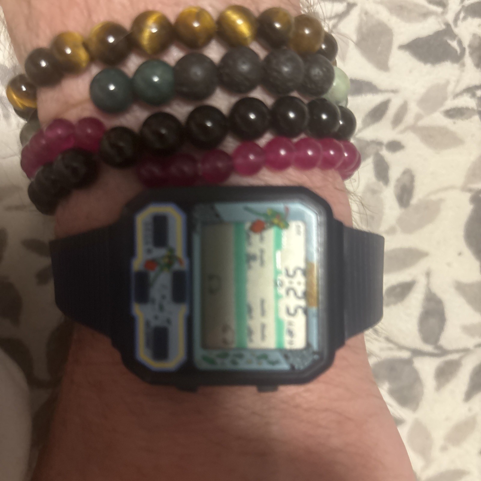 Nelsonic Frogger Video Game Wristwatch 1983 Vintage Working Blue Version.