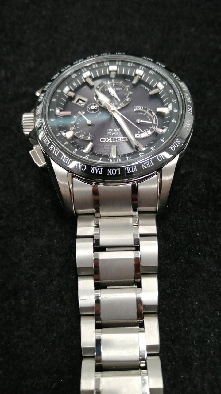 [B1N] Seiko Astron 8X53-0AB0-2 GPS Solar Titanium Chronograph JDM Watch [g3s]