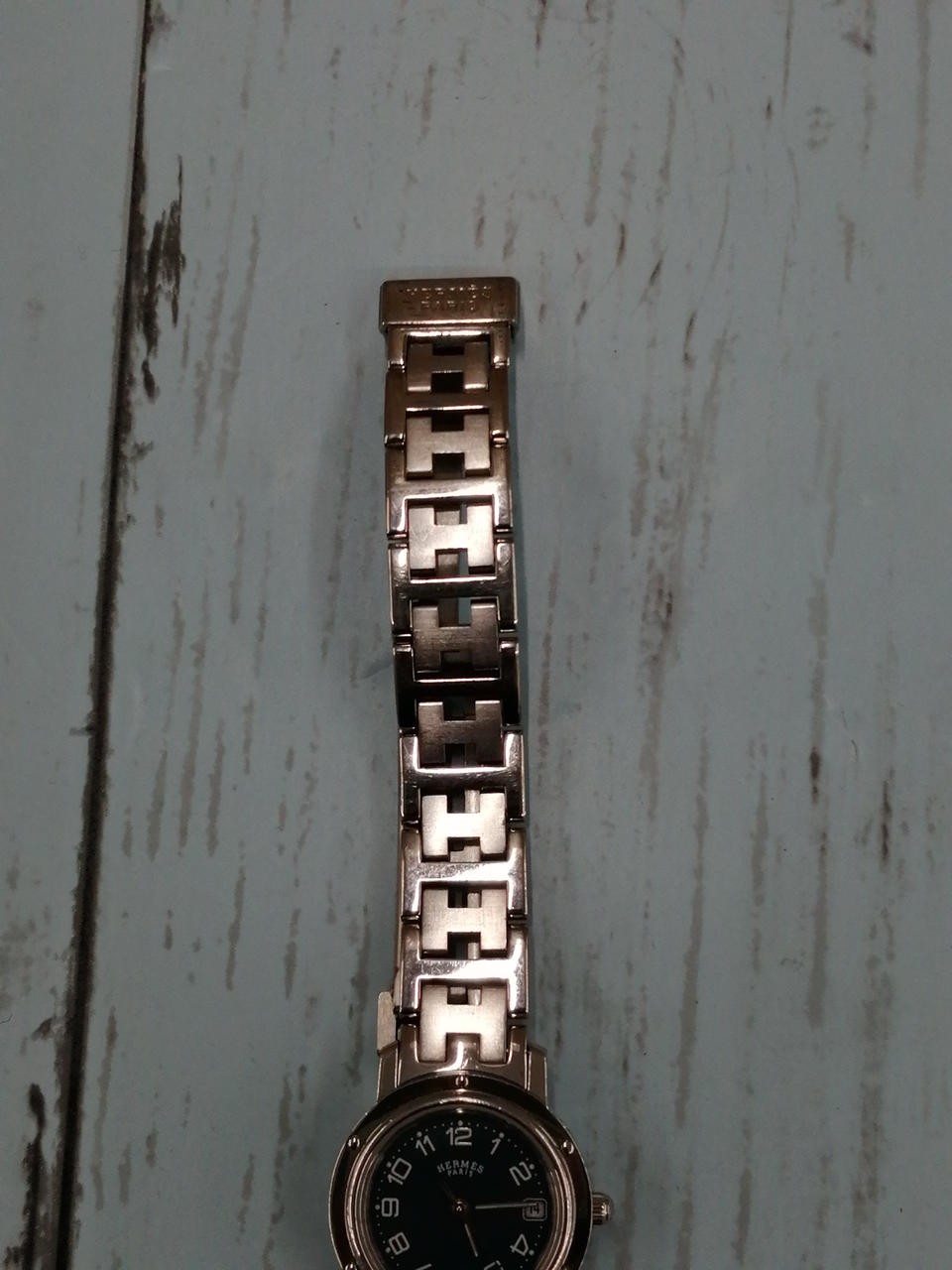 [B1N] Hermes Clipper CL4.210 Stainless Steel Blue Dial Quartz Ladies [w2p]