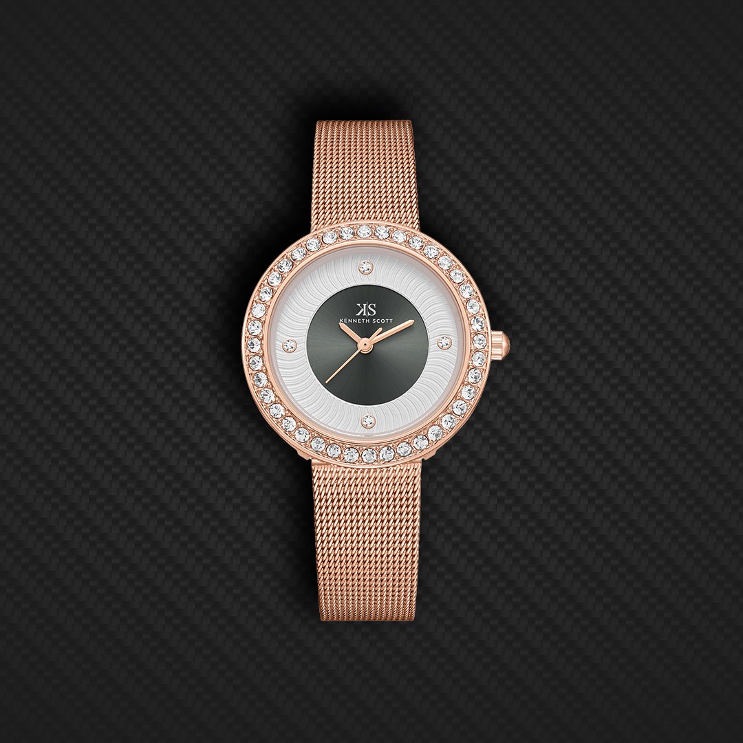Kenneth Scott Women’s Analog Watch | Multicolor Dial, 32mm, 30 m (3 ATM)