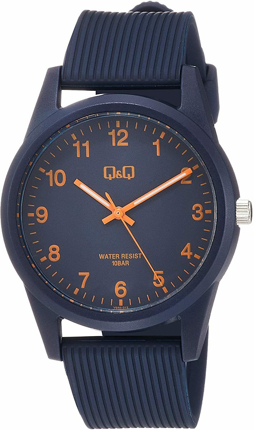 Citizen Q&Q Watch Analog Waterproof Urethane Belt VS40-012 Navy