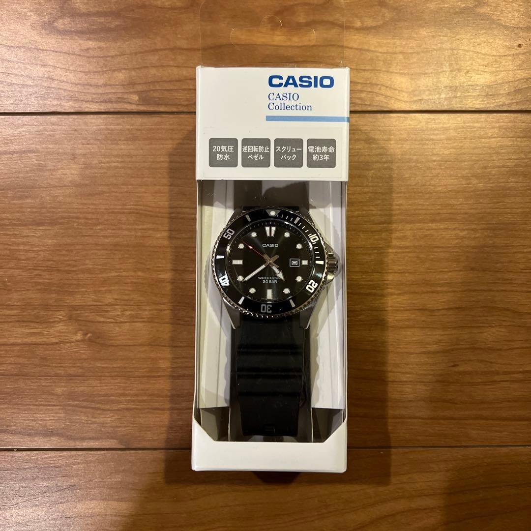 Casio Duro MDV-107-1A1JF Black 200M Diver Style Quartz Watch Japan