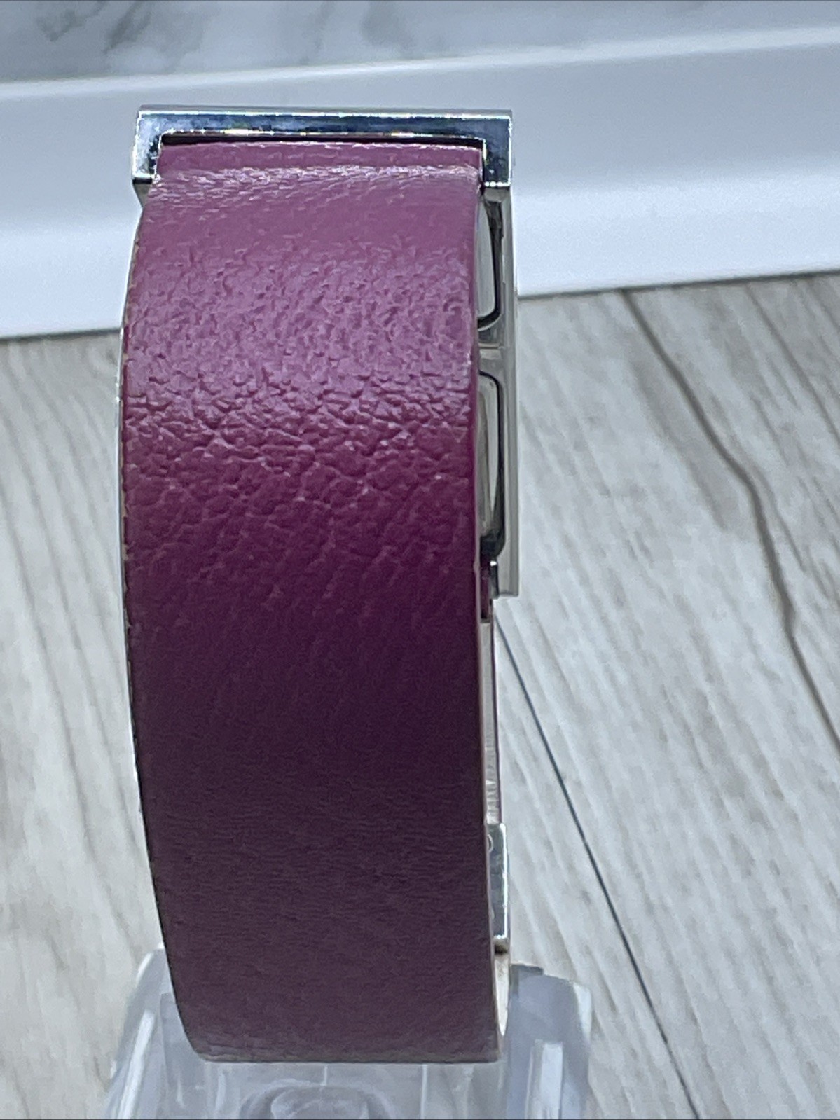 MOSCHINO Hours & Minutes Double Faced Watch. Incredible Design. Steel & Leather.