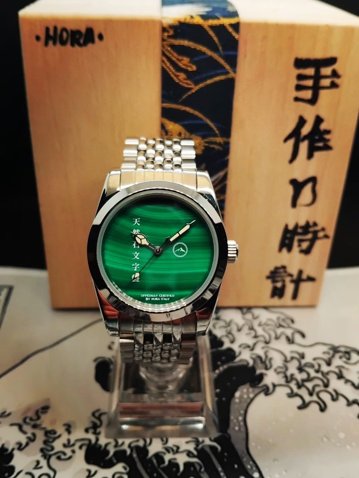 Watch -Hora- Automatic Movement 36mm Natural Stone Dial