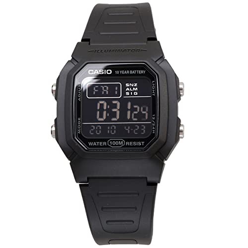 CASIO W-800H-1BV Digital Watch 100M Water Resist 10-Year Battery Men’s NEW