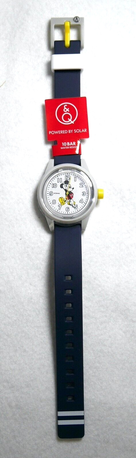CITIZEN Q&Q Disney Mickey Mouse Watch RP29-800 Quartz Solar Power Urethane Band