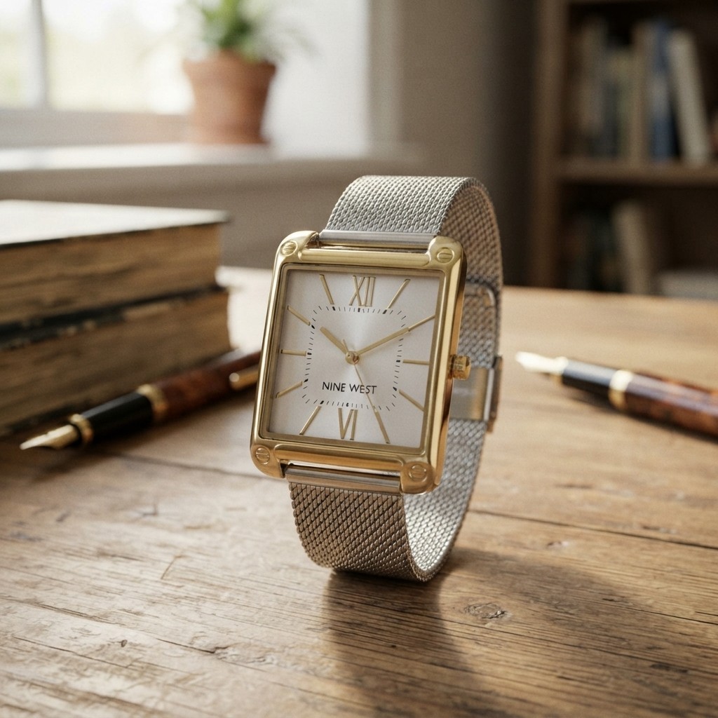 Fashionable Women’s Silver Mesh Bracelet Watch – 29mm & Lightweight Design