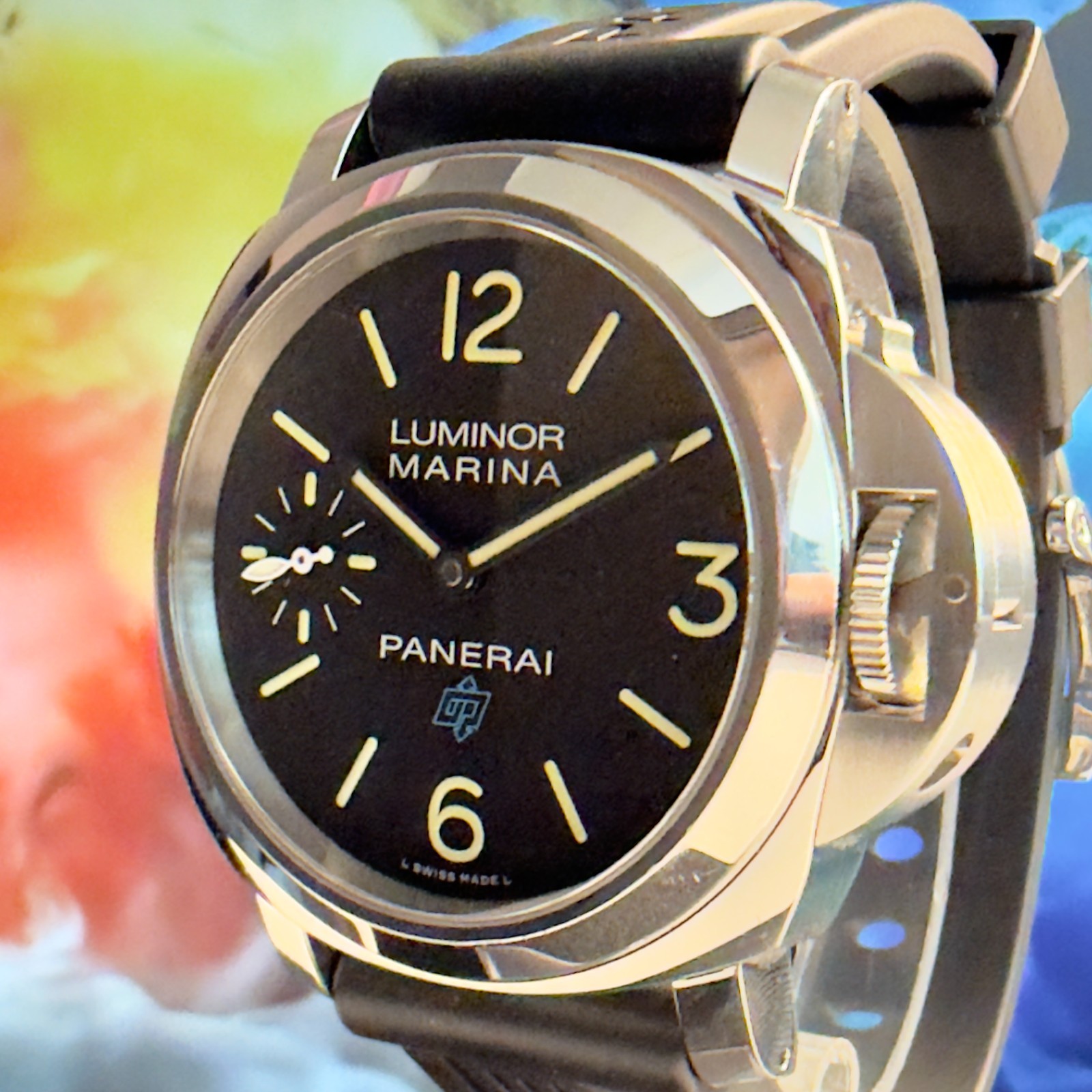 Panerai Luminor PAM00777 Box, Unworn Panerai Black Rubber Strap + 2 Straps