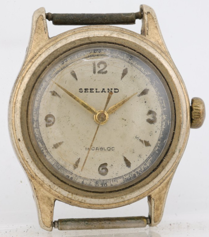 SEELAND 17j SWISS MILITARY WRIST WATCH, 29.4mm, 15mm LUG, FOR REPAIR (M2)
