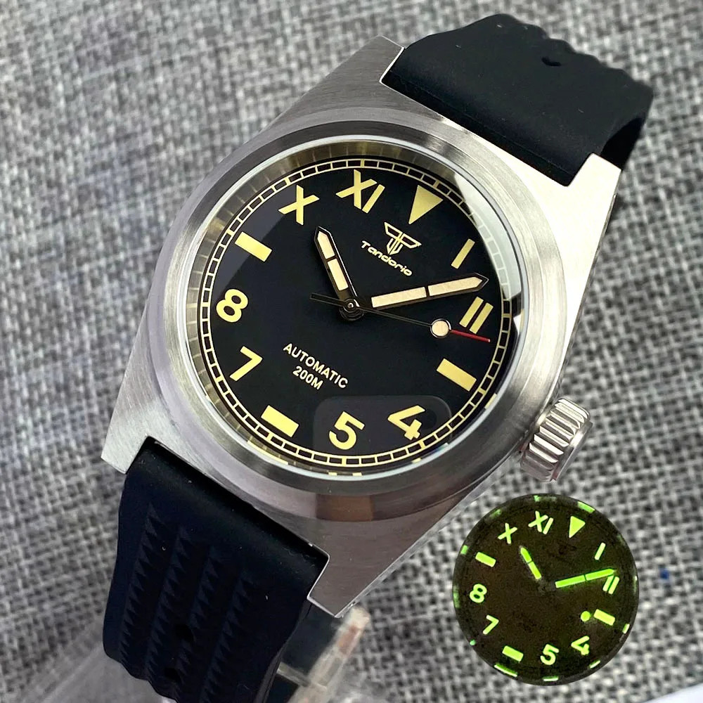 Tandorio 38mm Automatic Miyota 8215 Men’s Mechanical Watch Sapphire Glass Brown