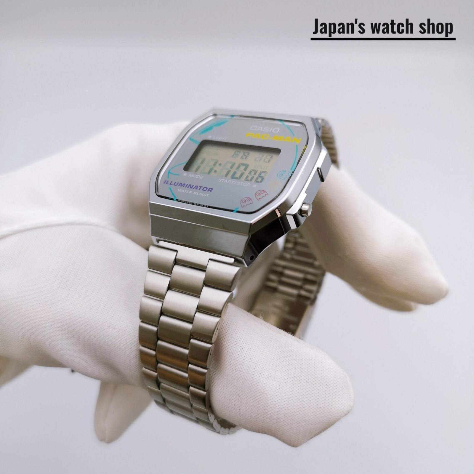 CASIO Classic A168WEPC-7AJR Silver PAC-MAN Collaboration Men’s Watch New in Box