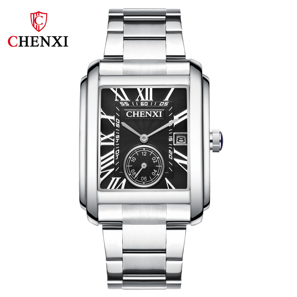 CHENXI Men Watch Roman Numeral Quartz Wristwatch Male Business Leather Watches
