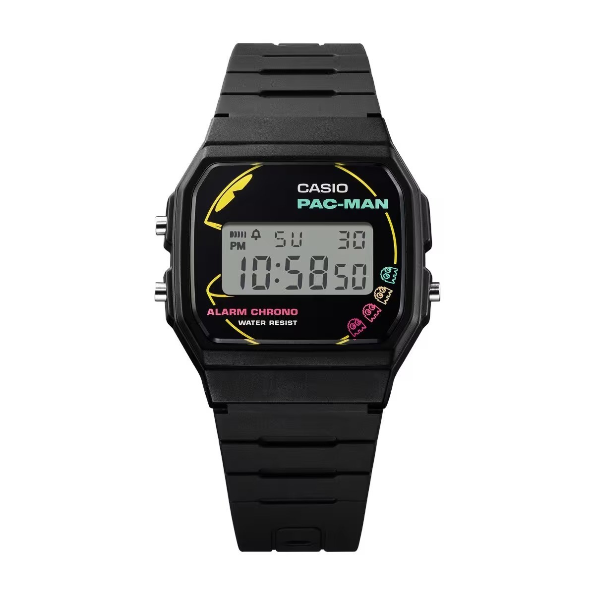 Casio F-91WPC-1A PACMAN Limited Edition Digital Black Dial 35mm New Unisex Watch
