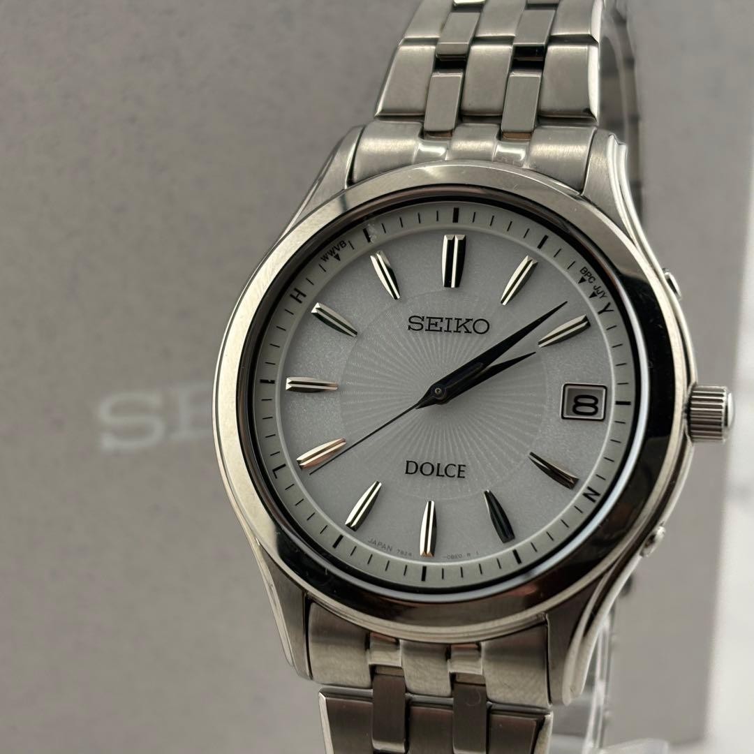 Seiko Dolce SADZ123 38mm 22cm Wrist Solar Radio Controlled Mens Watch Japan