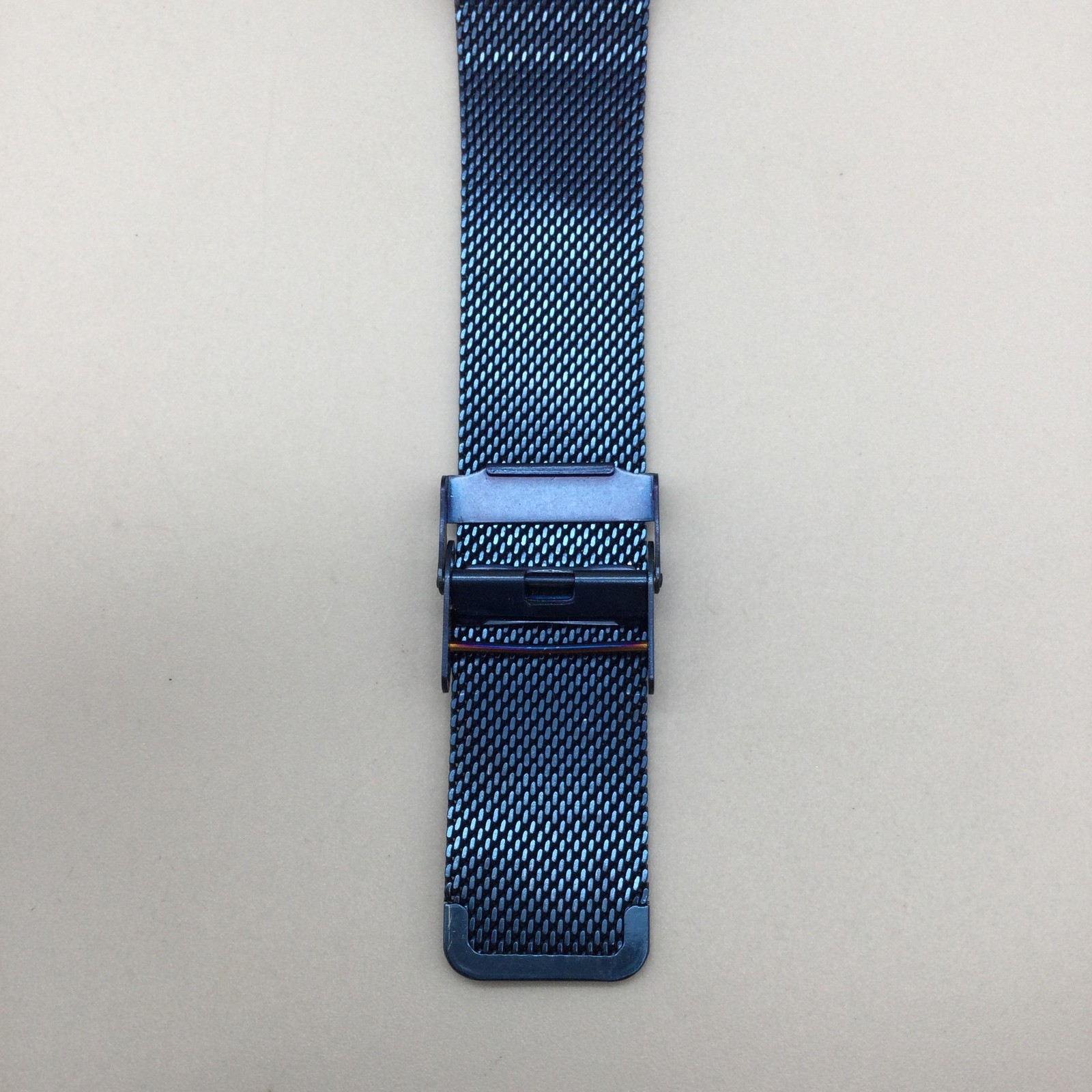 BIDEN Watch Mens 40mm Blue Dial Mesh Date Analog Adjustable Band New Battery