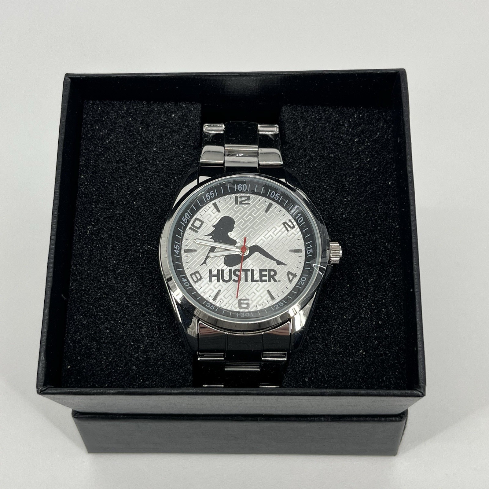 Game Time Men’s Silver Hustler Watch TXT Series Sitting Lady Logo New