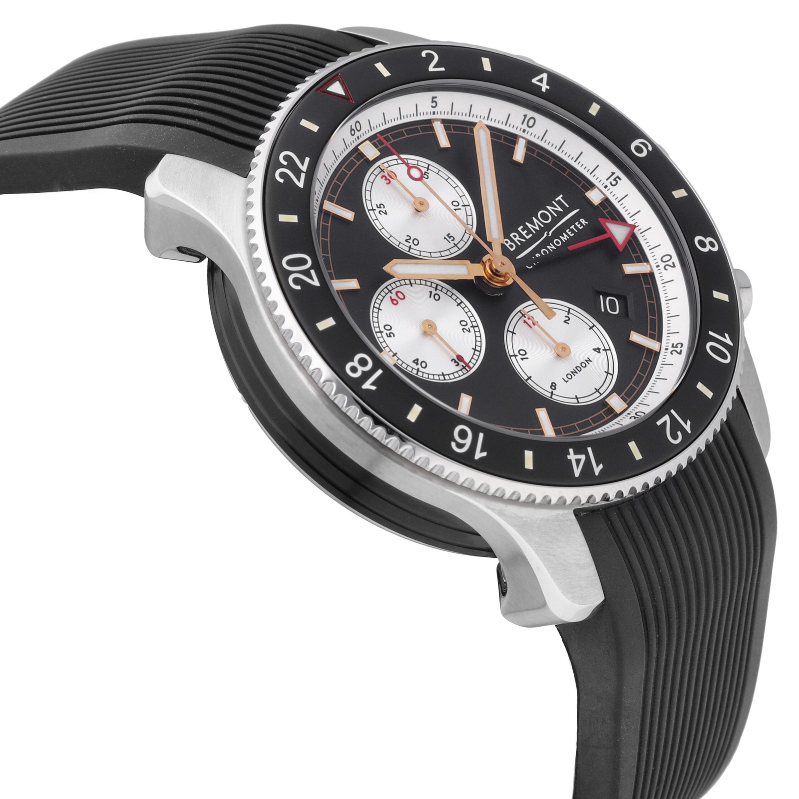 Bremont Supermarine Black Dial 43mm Automatic Men’s Watch SMARINECHRONO-BK-R-S