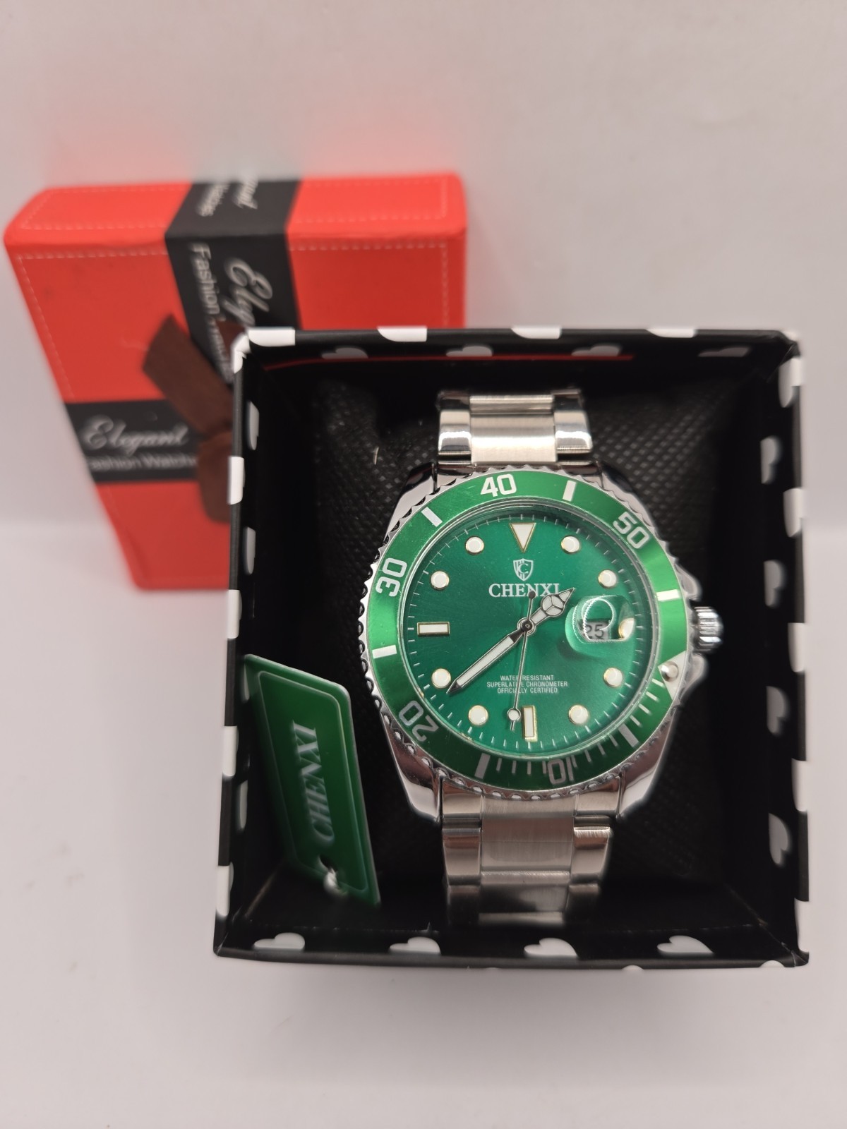 New CHENXI CX-085G Green Tone Quartz Men’s Fashion Watch