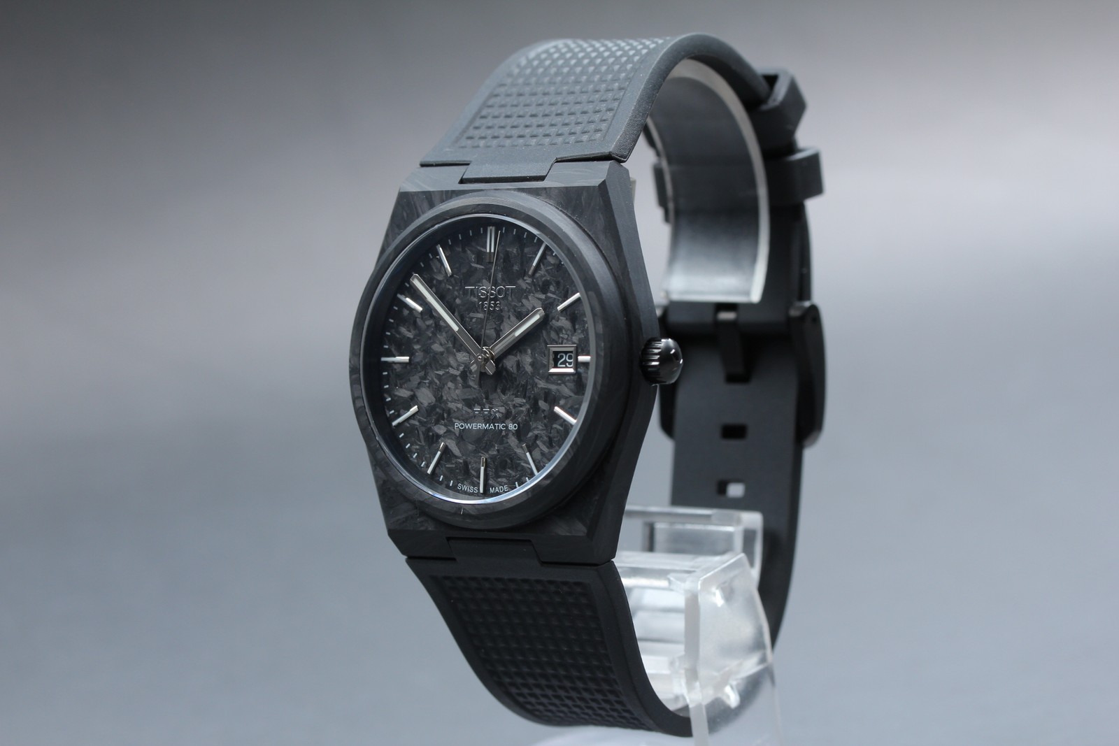 [w/Box, Paper] Tissot PRX Powermatic 80 T137907A Carbon Date AT Swiss Made Watch