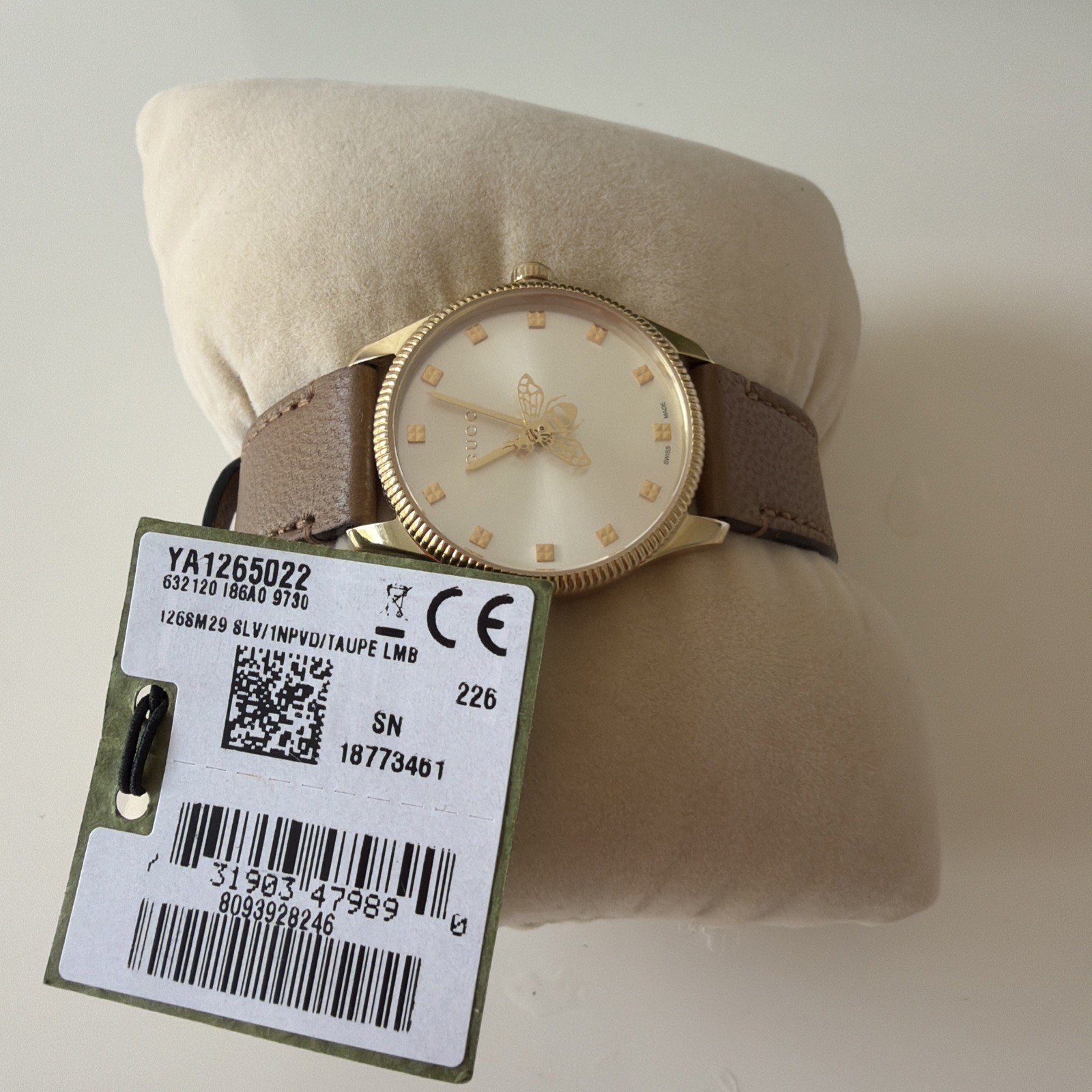 Gucci Brown & Gold Tone Bee Watch Women’s Limited Edition