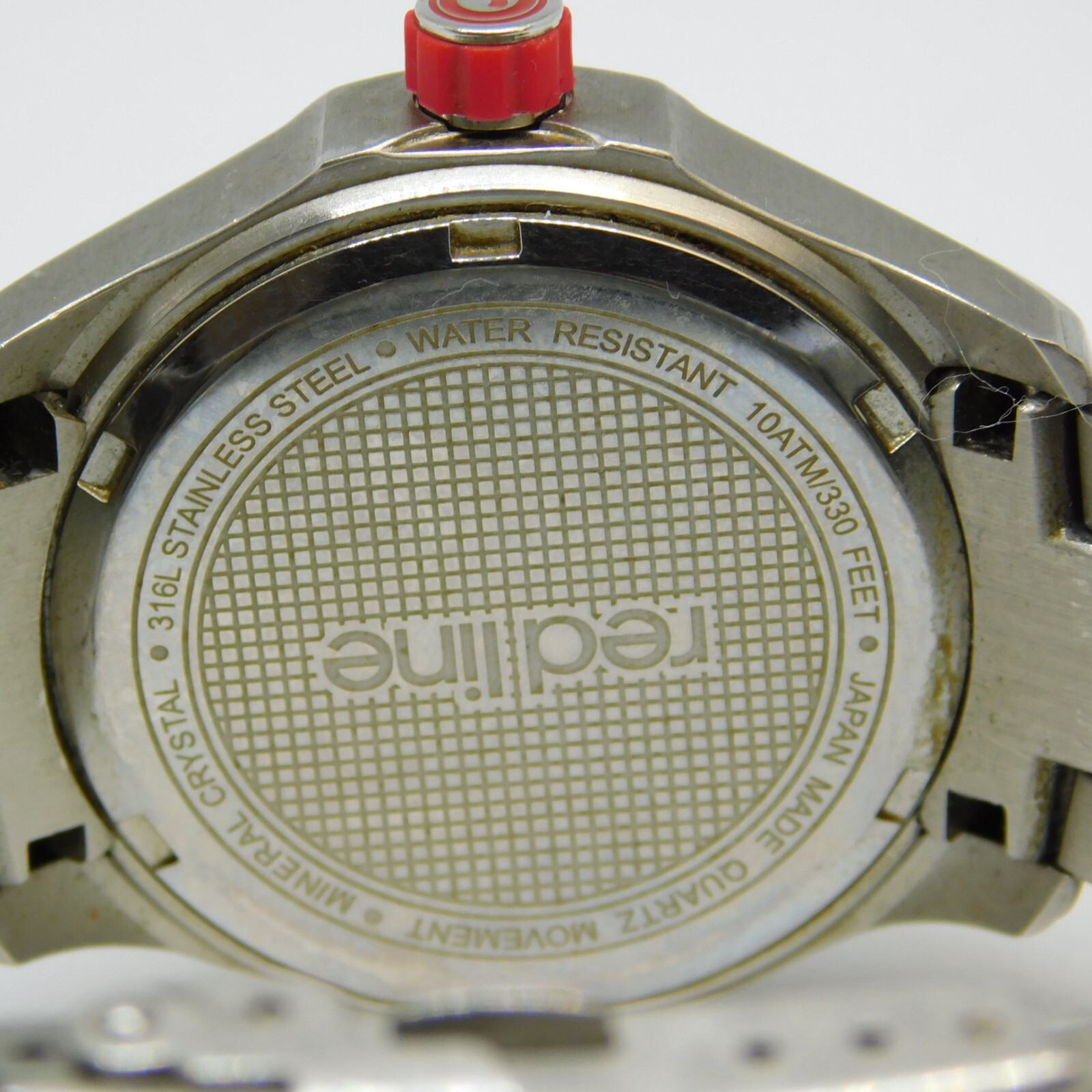 red line Mineral Crystal Quartz Analog Women’s Watch Sz. 5 3/4″ New Battery
