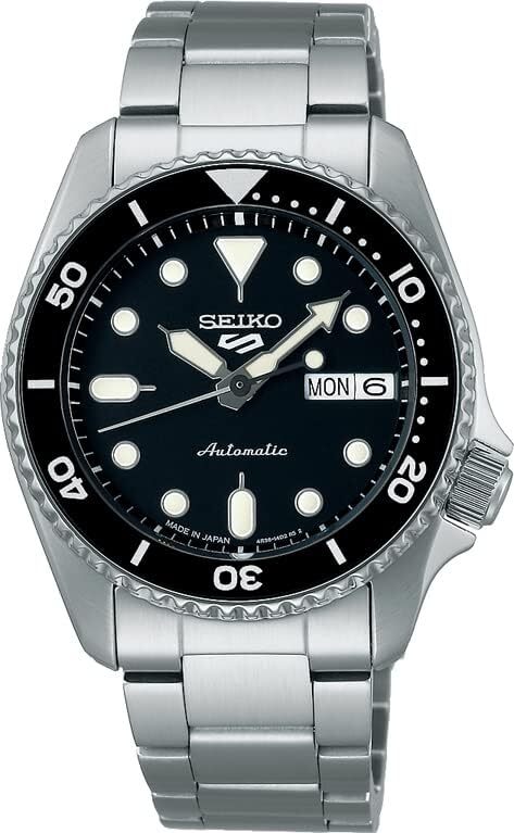 Seiko 5 Sports SBSA225 Automatic Black Dial Mechanical Diver Watch Men Japan