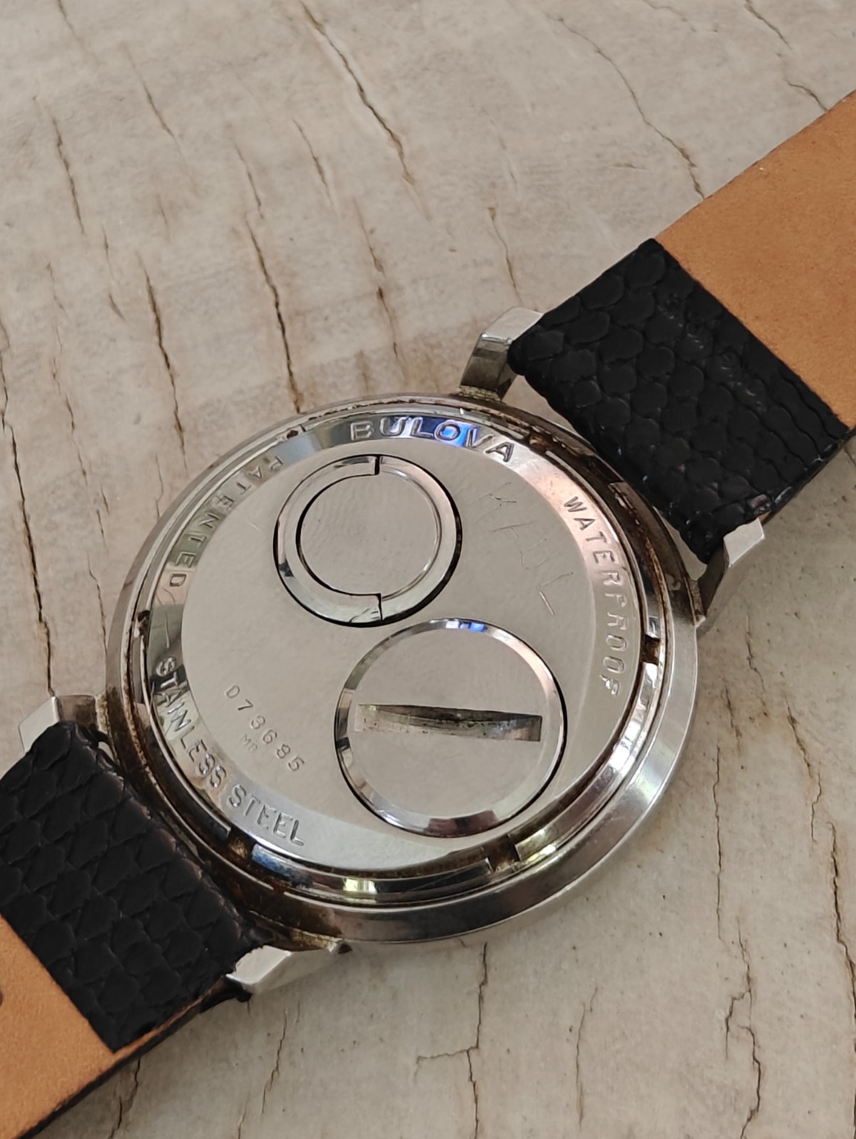 BULOVA 1968 ACCUTRON 214 Backset, ALL Stainless Steel, new Batt. Keeps XLNT time