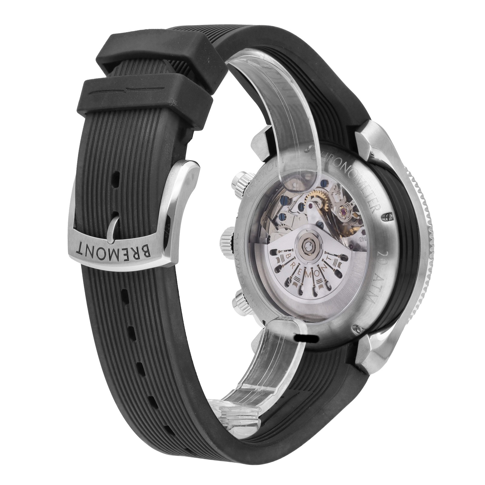 Bremont Supermarine Black Dial 43mm Automatic Men’s Watch SMARINECHRONO-BK-R-S