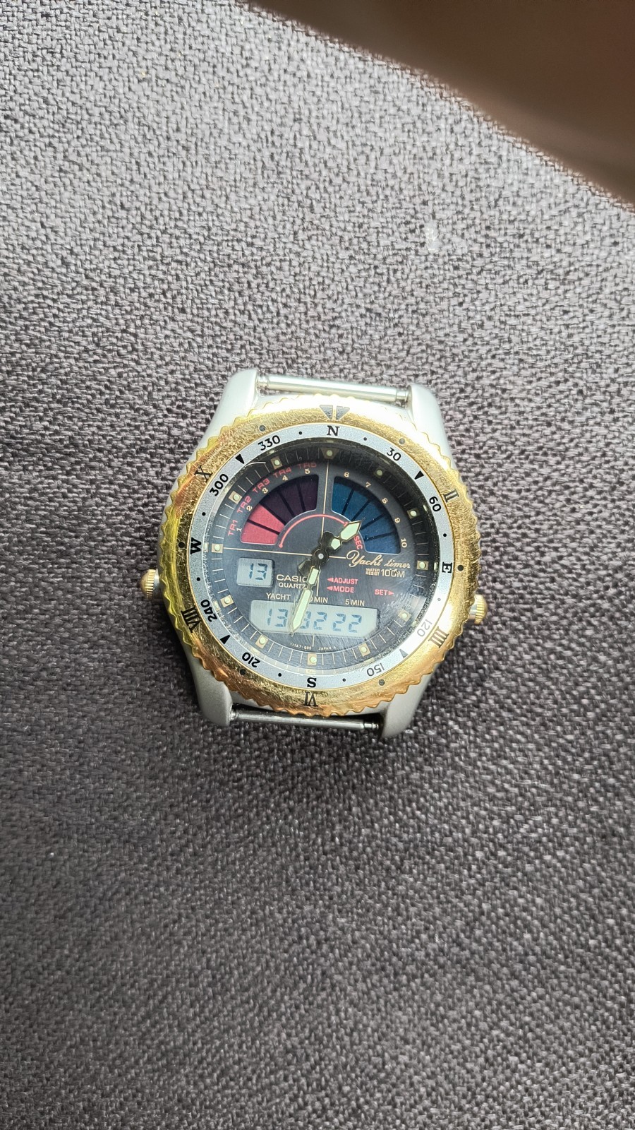 Vintage CASIO AD-500 Yacht Timer Regatta Ana-Digi Watch Japan A Module 389 RARE