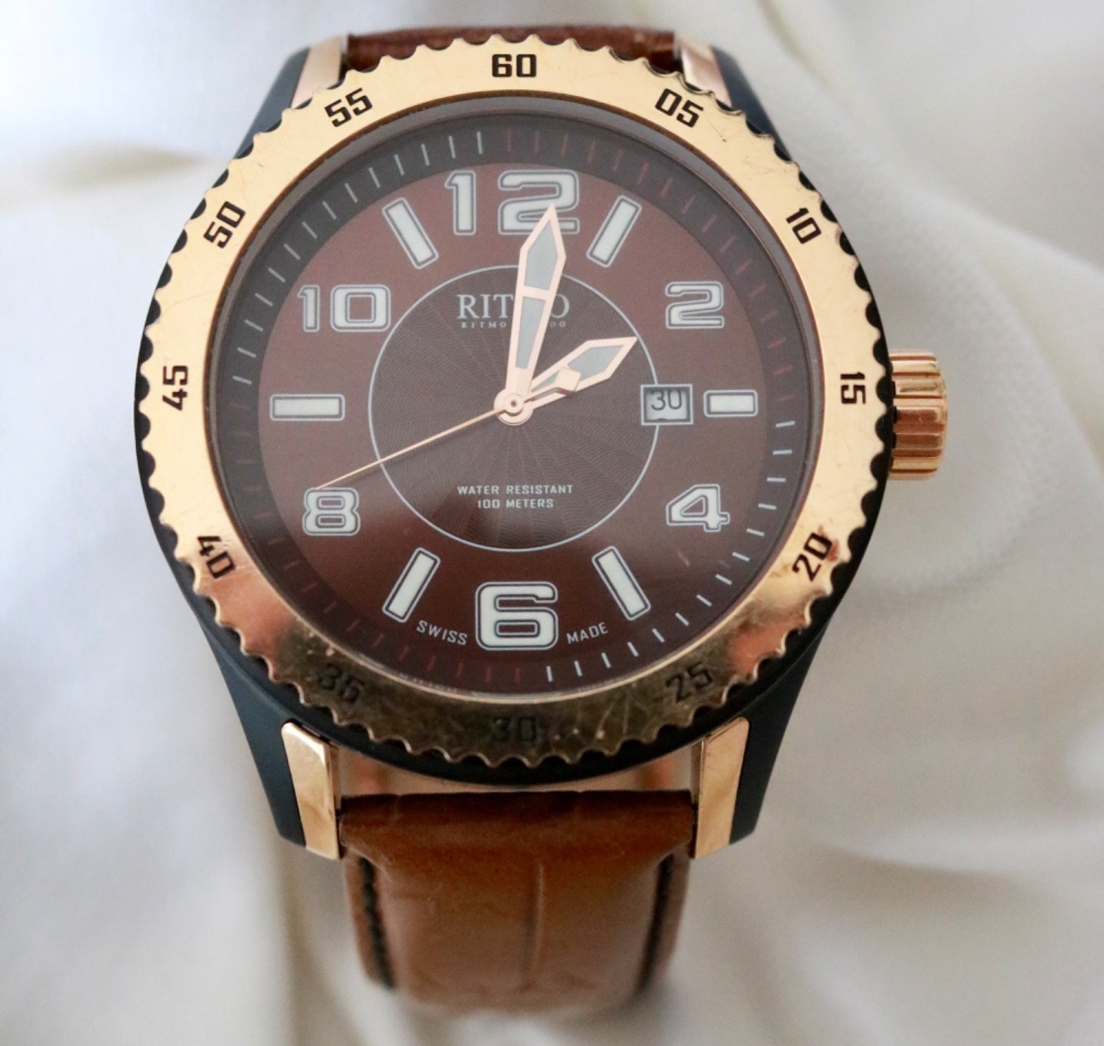 Ritmo Mudo Mens Watch Model 231-09 Non Running Made in Switzerland