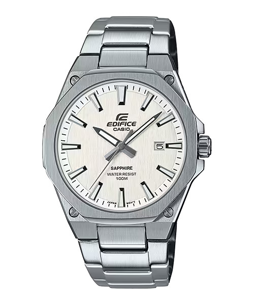 Casio Men’s Edifice Slim Sapphire White Dial Steel Watch – EFR-S108D-7AVUEF NEW