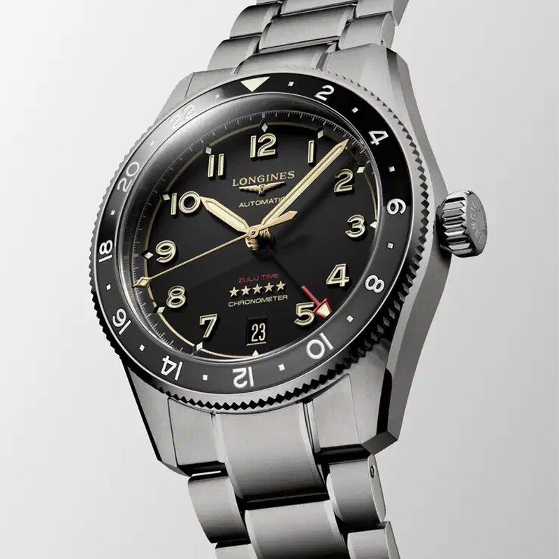 New Longines Spirit Zulu Time 39mm Titanium Anthracite Men’s Watch L3.802.1.53.6