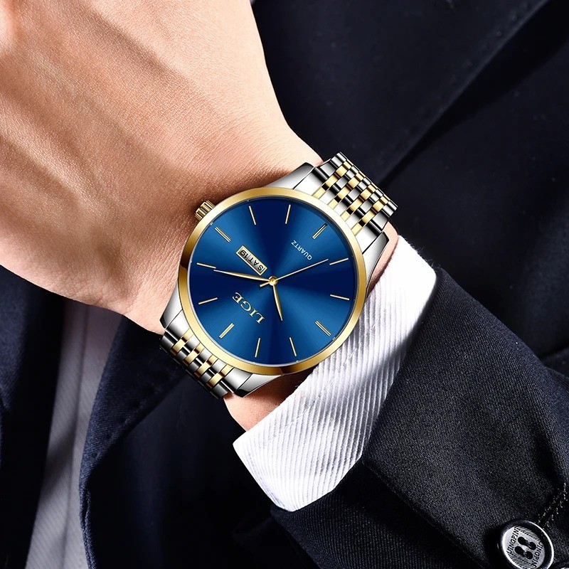 2025 LIGE Men Business Watches Top Brand Luxury Man Wristwatch Waterproof Lumino
