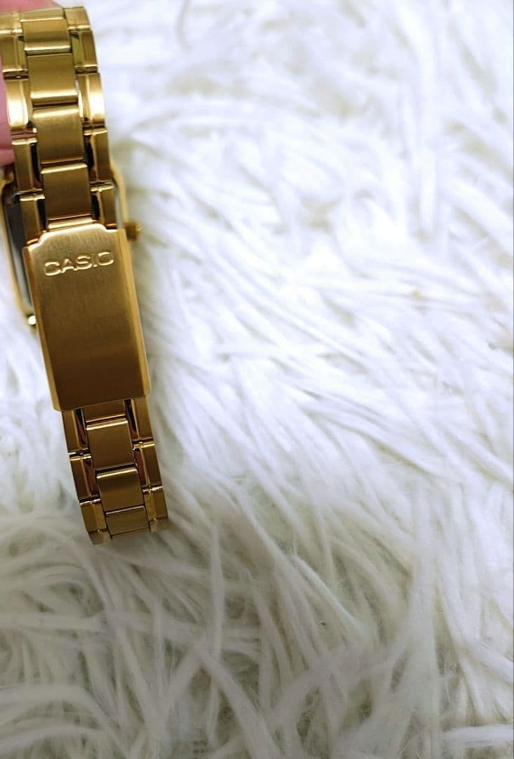 CASIO LTP-V007 Gold Tone Square Roman Dial Watch