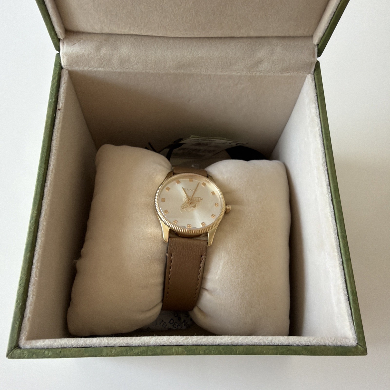 Gucci Brown & Gold Tone Bee Watch Women’s Limited Edition