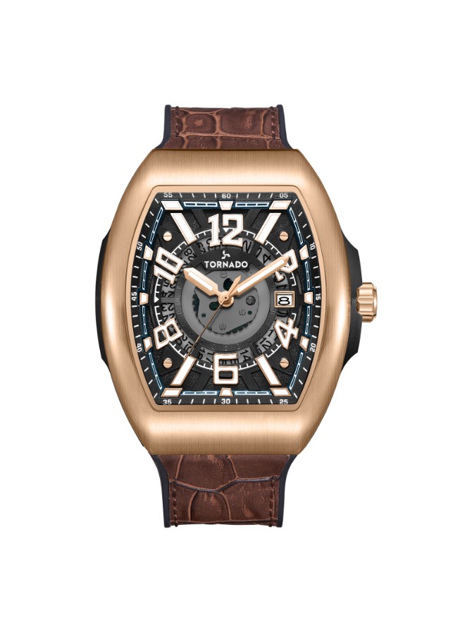 Tornado Aristocrate Men’s Analog Watch | Black Dial, 44mm, 50 m (5 ATM)