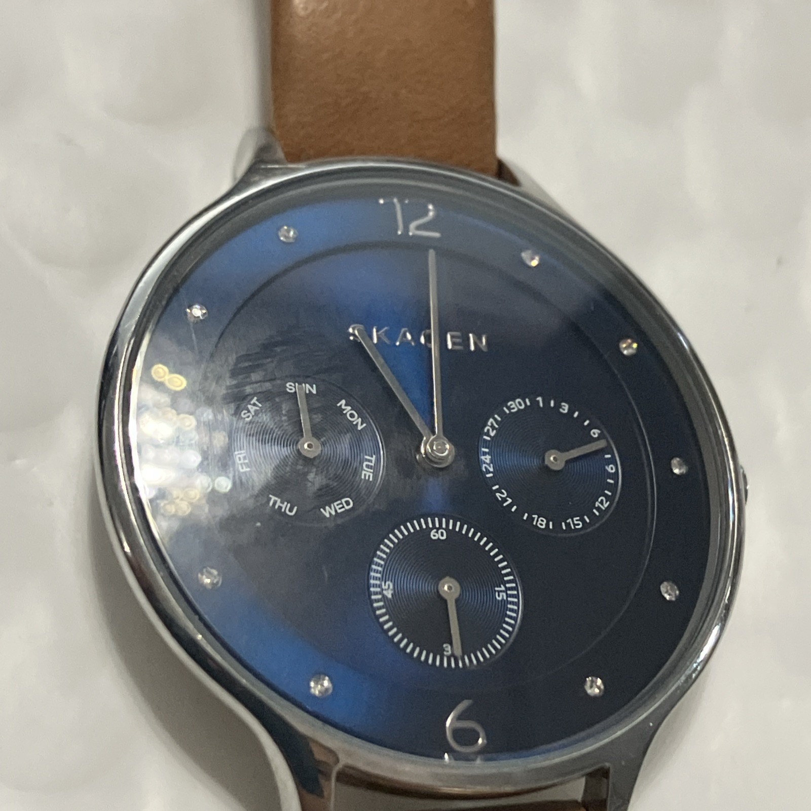 Skagen Denmark SKW2310 Women’s Steel Watch Mineral Crystal For Repair Or Repair