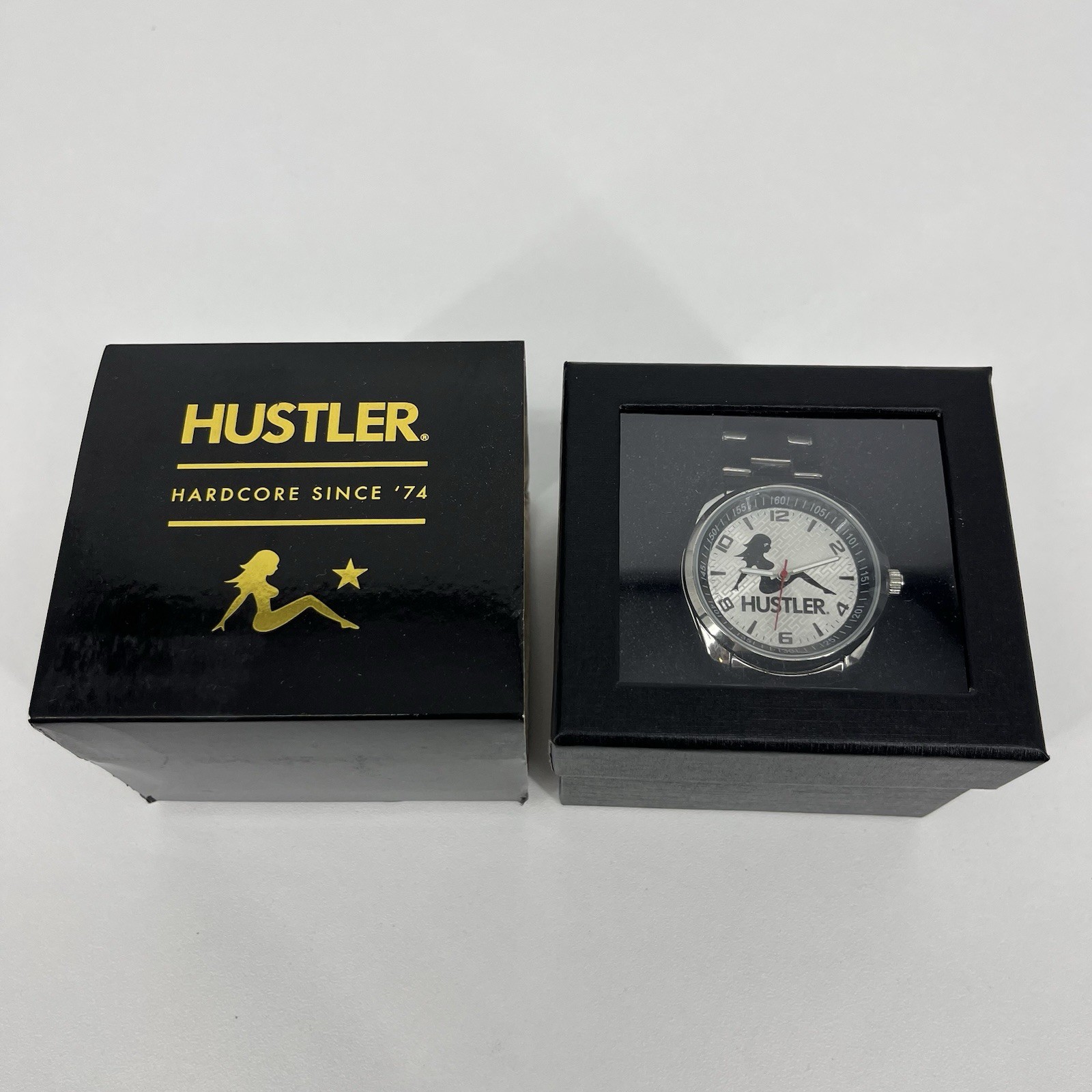 Game Time Men’s Silver Hustler Watch TXT Series Sitting Lady Logo New