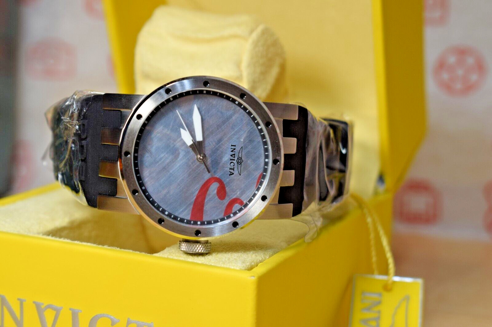 Invicta Women’s DNA Silicone Rubber Silver-tone Dial Watch – Model 10442 – C